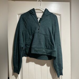 Lululemon Women's Scuba Oversized Half Zip - Storm Teal/Silver Spark - M/L